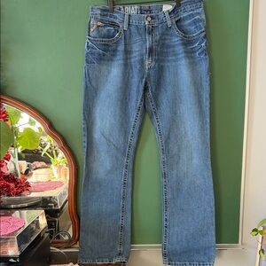 Ariat M4 Low Rise Boundary Mens 38/36 Jeans 100% Cotton